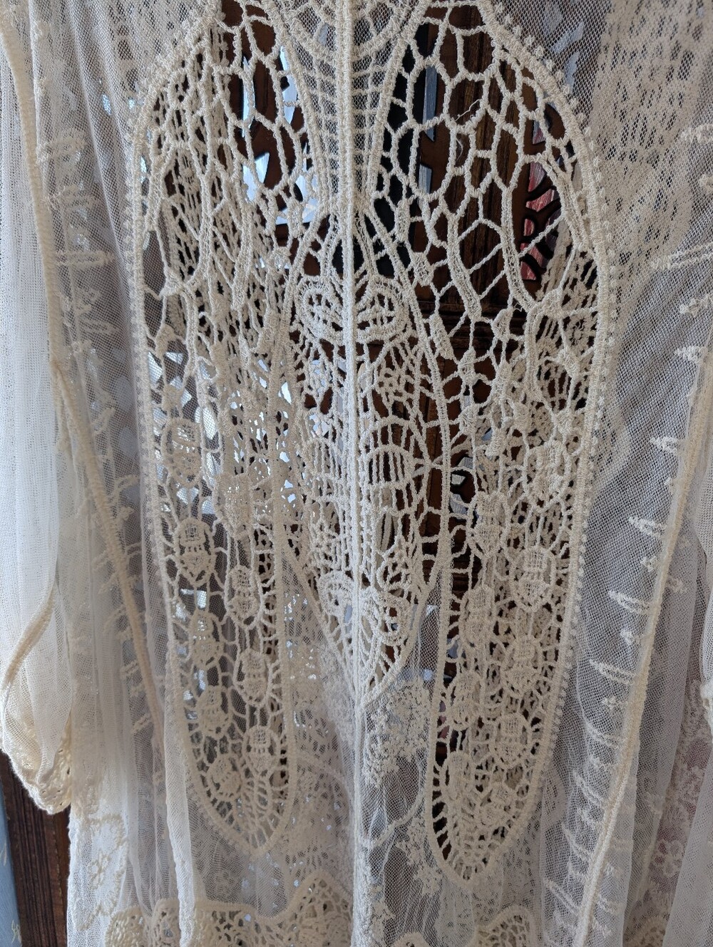 Kimono Lace Crochet Kimono Short Waist Sz 1X NWT - Picture 4 of 4